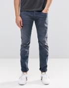 Replay Jeans Anbass Slim Fit Stretch Mid Blue Overdye Wash - Mid Blue