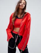 Tommy Hilfiger X Gigi Hadid Visor Windbreaker Jacket - Red
