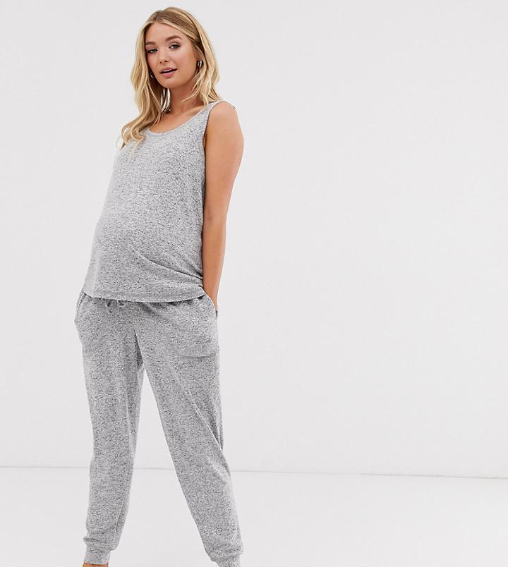 Asos Design Maternity Mix & Match Lounge Super Soft Brushed Jogger-gray