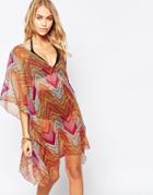Echo Chevron Caftan - 831 Island Coral