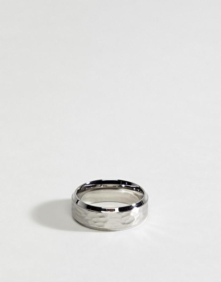 Fred Bennett Textured Band Ring In Silver - Silver