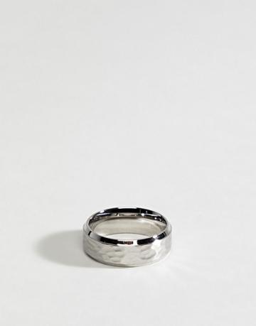 Fred Bennett Textured Band Ring In Silver - Silver