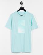 Nike Burnout Logo T-shirt In Aqua-blues