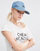Cheap Monday Baseball Cap In Rinsed Blue - Blue