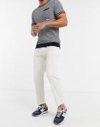 Topman Tapered Pants In Stone Cord-neutral