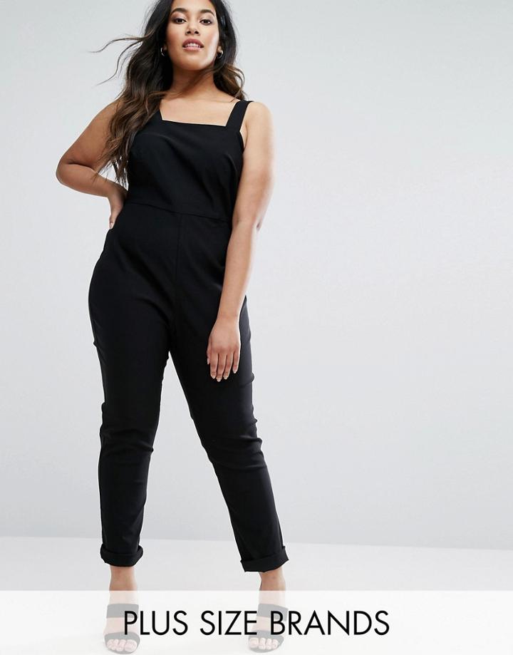 Lovedrobe Pinafore Jumpsuit - Black