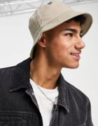 French Connection Cotton Bucket Hat In Stone-neutral
