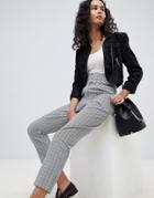 Qed London Cropped Tweed Effect Blazer - Blue