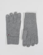 Tommy Hilfiger Cashmere Mix Gloves In Gray - Gray