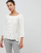 See U Soon Top With Cutwork Detail - Cream