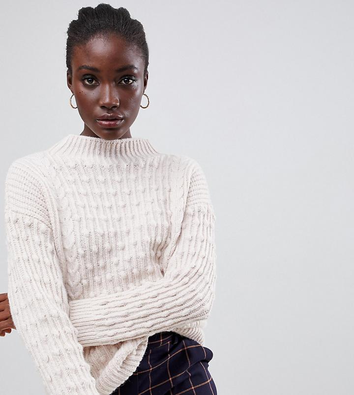 Warehouse Bobble Sweater In Oatmeal - Beige