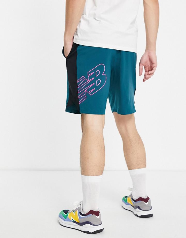 New Balance Tenacity 9 Inch Shorts In Blue-navy