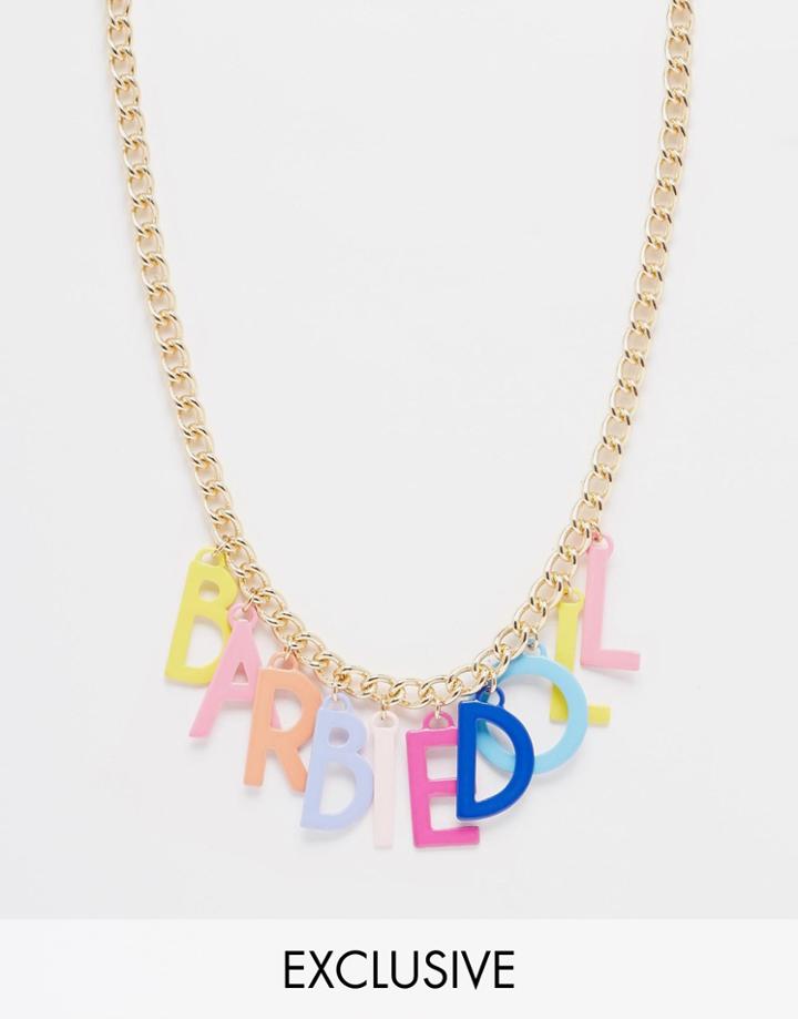 Barbie Doll Letter Necklace - Gold