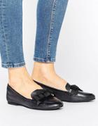Aldo Bow Detail Flat Ballerina Shoes - Black
