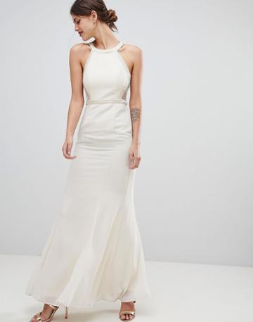 Minuet Maxi Dress With Embellished Detail - Cream
