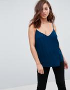 Asos Fuller Bust Swing Cami With Double Layer - Blue
