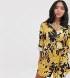 Parisian Petite Shirt Dress In Art Nouveau Print-multi