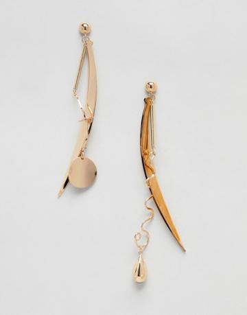 Finery Bracy Twirl Drop Earrings - Gold