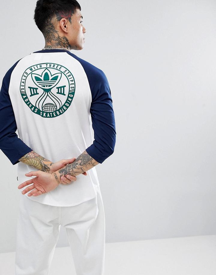 Adidas Skateboarding Diecon Raglan T-shirt In White Cf5810 - White