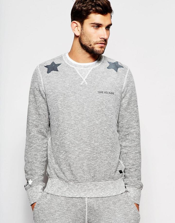 True Religion Star Print Sweatshirt - Black
