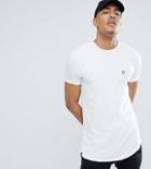 Le Breve Tall Raw Edge Longline T-shirt - White