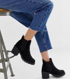 River Island Chunky Boots In Black - Black