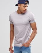 Asos Muscle T-shirt With Crew Neck And Logo In Pale Lilac - Pale Lilac