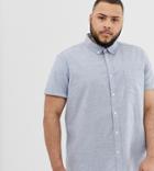 Asos Design Plus Skinny Fit Oxford Shirt In Blue - Blue