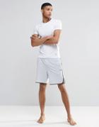 Hugo Boss Lounge Shorts With Contrast Tipping In Gray Regular Fit - Gray