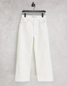 & Other Stories Cotton High Waist Ovoid Jeans In White - White