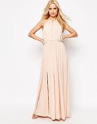 Sistaglam Georgia Grecian Maxi Dress - Nude