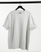 Weekday Oversized T-shirt In Gray Melange-grey