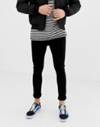 Ldn Dnm Extreme Skinny Fit Jeans In Jet Black - Black
