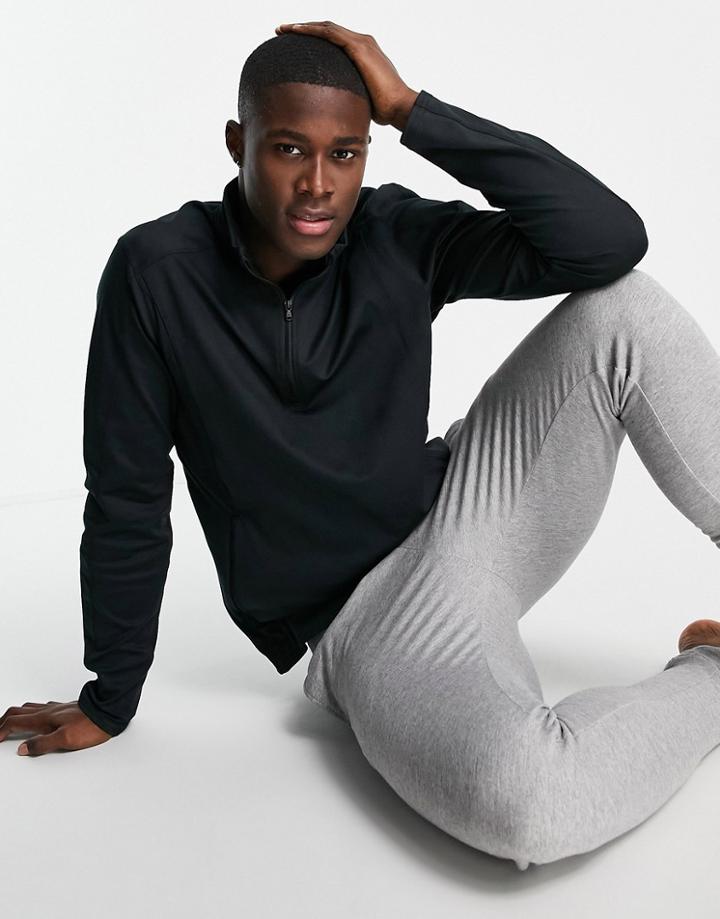 Gilly Hicks Go Recharge Half Zip Lounge Sweatshirt In Black