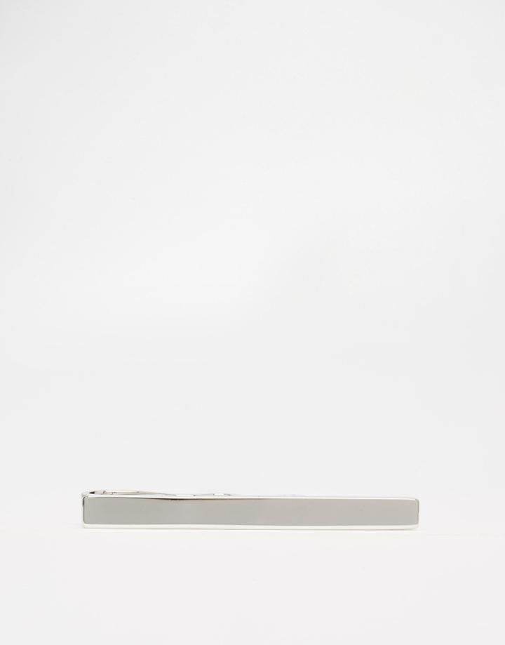 Asos Super Skinny Tie Bar In Silver - Silver