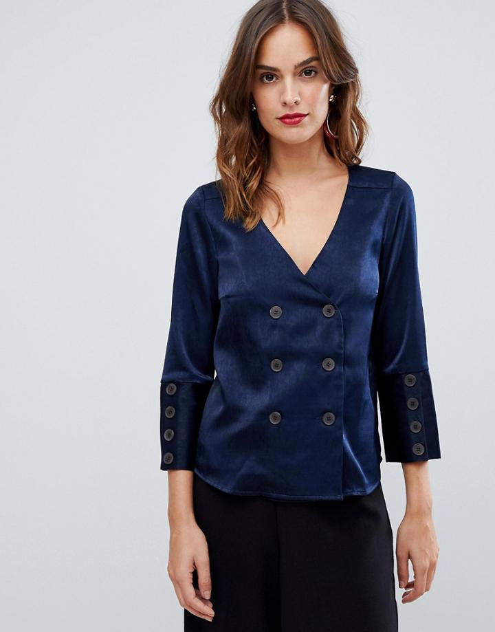Y.a.s Button Through Top - Green