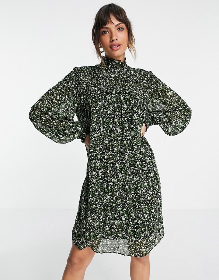 & Other Stories Small Floral Print Mini Dress In Multi