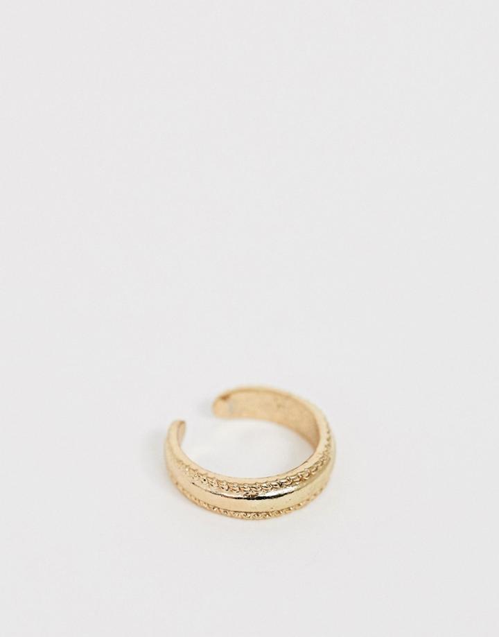 Asos Design Toe Ring In Minimal Design In Gold Tone - Gold
