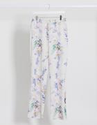 Asos Design Wide Leg Suit Pants Two-piece In Floral Print-multi