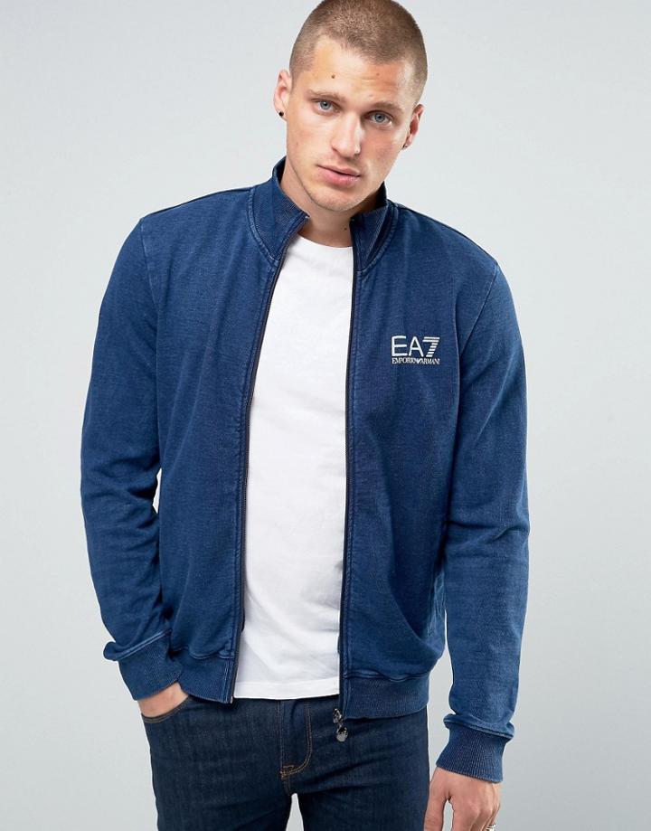 Emporio Armani Ea7 Zip Up Sweat Jacket - Blue
