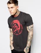 Diesel T-shirt T-ulysse Mowhawk Print - Black