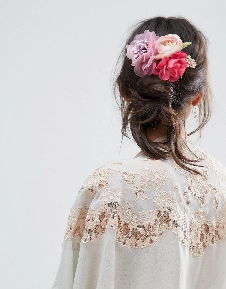 Asos Occasion Wild Flower Hair Comb - Multi