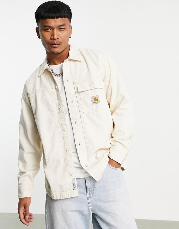 Carhartt Wip Charter Utilty Shirt In Off White