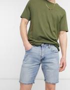 Levi's 412 Slim Fit Denim Shorts In Whenever Wherever Advanced Light Wash-blues