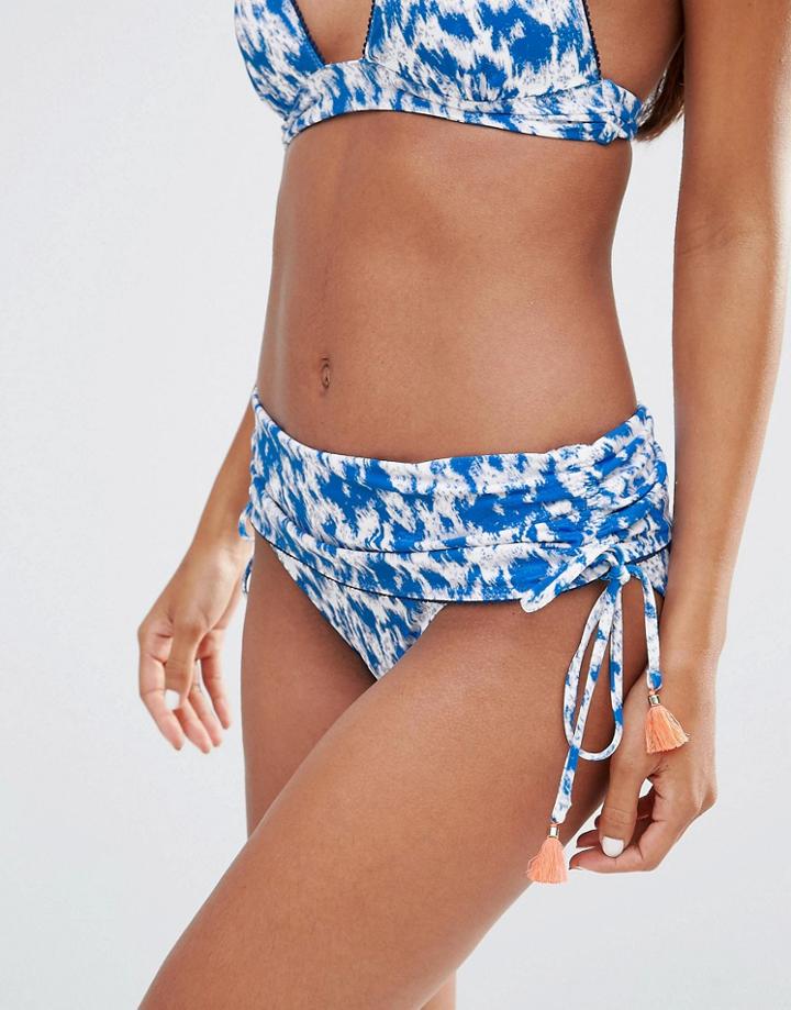 Heidi Klum Swim Blue Floral Bikini Bottom - Blue