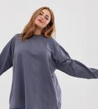 Asos Design Curve Super Oversized Lightweight Sweatshirt In Gray - Gray