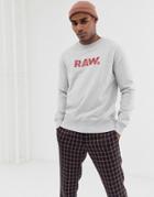 G-star Raw Logo Sweat In Gray