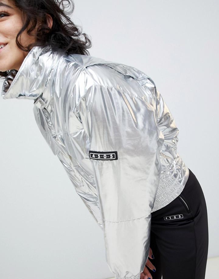 Asos 4505 Ski Metallic Bomber Jacket - Silver