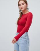 Stradivarius Basic Long Sleeve Top - Brown