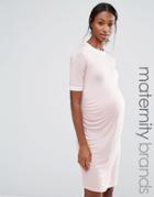 Bluebelle Maternity Varsity Trim Bodycon Dress - Pink
